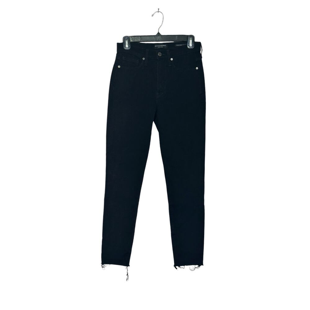 Banana Republic black high rise skinny jeans size 26 short